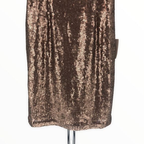 Lulus Champagne Showers Matte Bronze Sequin Bodycon Dress size Small NWT - Picture 6 of 13